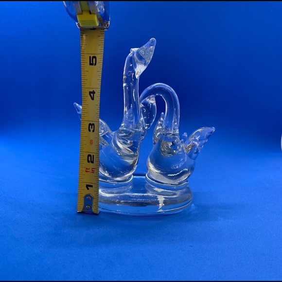 Crystal Glass Double Swans Paperweight Paradies - Picture 3 of 12